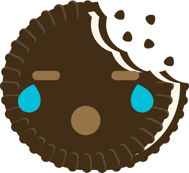 Emoji cookie cry vector