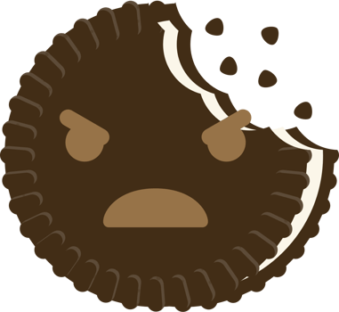 Emoji cookie angry vector
