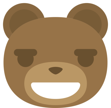 Emoji bear face smile vector