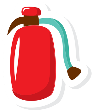 Fireman extinguisher vector