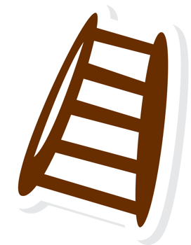 Fireman ladder vector