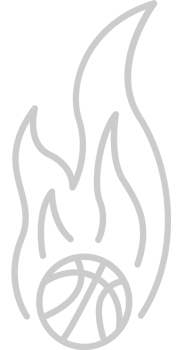 Basketball on fire vector
