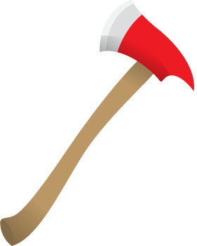 Fireman axe vector