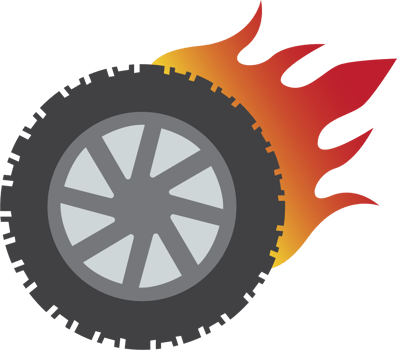 Burnout wheel vector