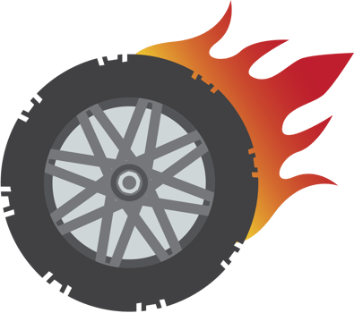Burnout wheel vector