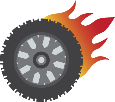 Burnout wheel vector
