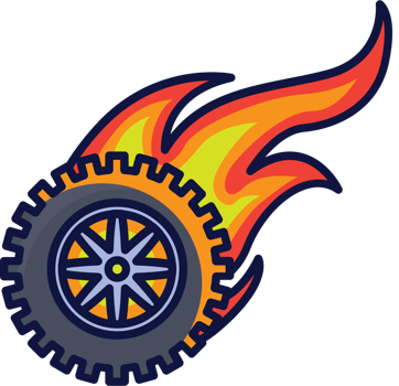 Burnout wheel vector