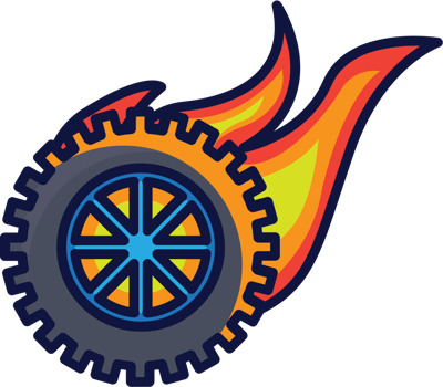 Burnout wheel vector