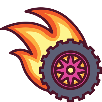 Burnout wheel vector