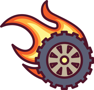Burnout wheel vector