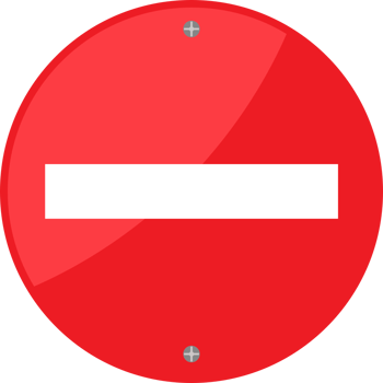 no entry road sign vector