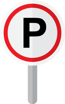 parking road sign vector