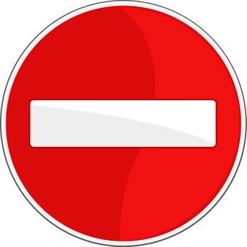 no entry road sign vector