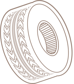 car rubber wheel vector