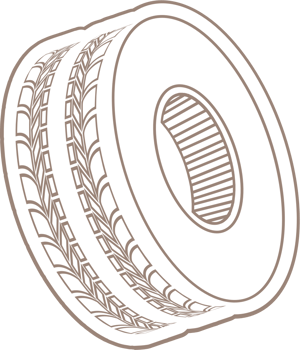 car rubber wheel vector