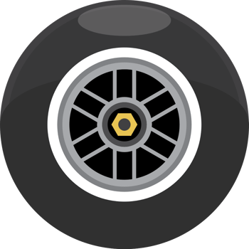 race car wheel vector