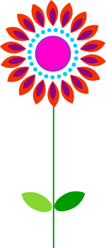 Retro flower vector