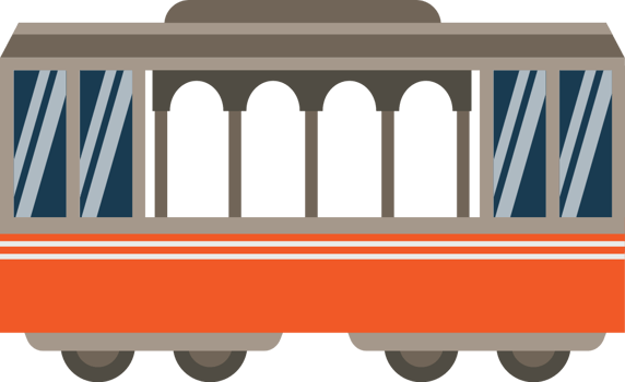 carriage subway vector