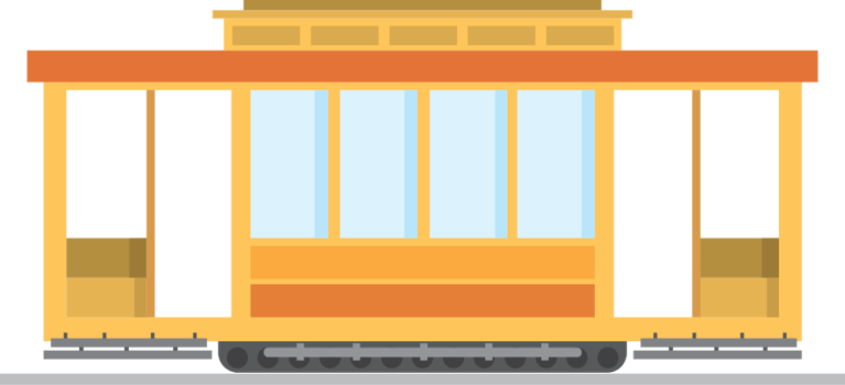carriage subway vector