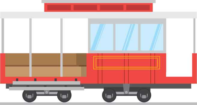 carriage subway vector