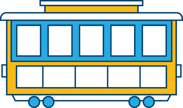 carriage subway vector