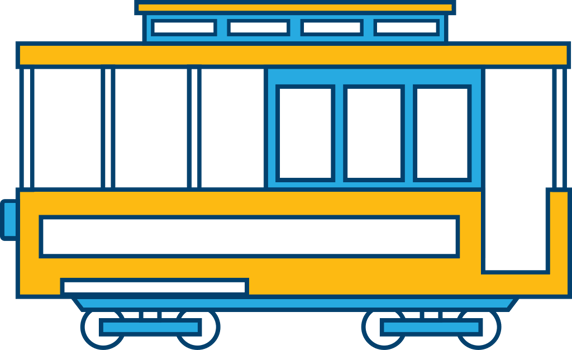 carriage subway vector