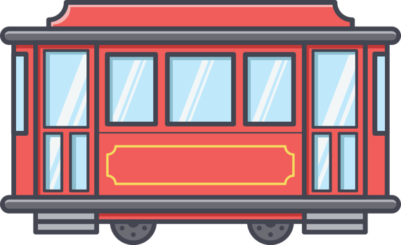 carriage subway vector