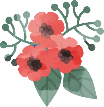 Flower watercolor vector