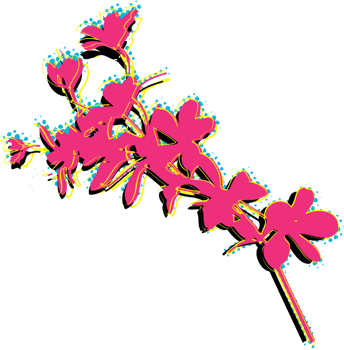 Flower grunge graffiti vector