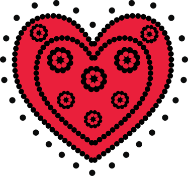 Heart hand drawn vector