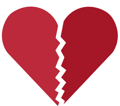 Heart broken vector