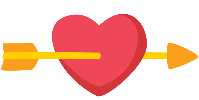 Heart arrow vector