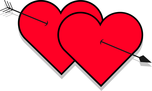 Heart arrow vector