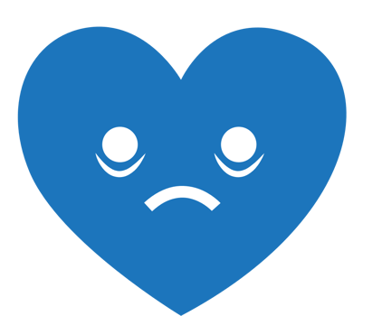 Heart emoji blue vector