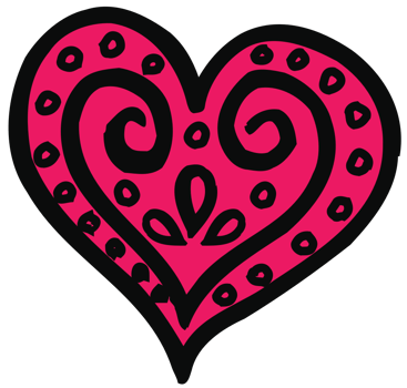 Heart sketch vector