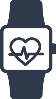 Heart monitor watch vector
