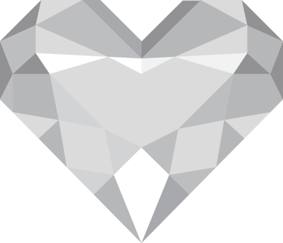 Heart diamond vector