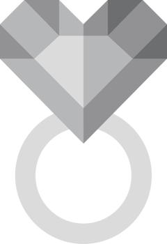 Heart diamond vector