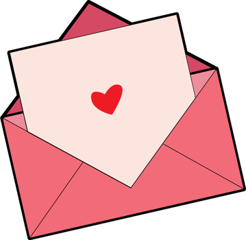 Heart letter vector