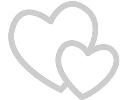 Heart outline couple vector