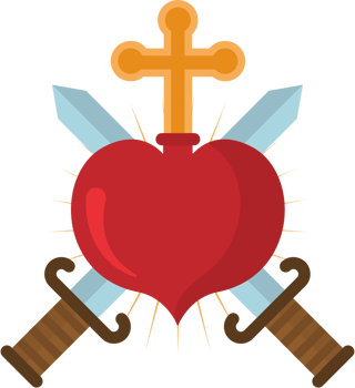 Sacred heart vector