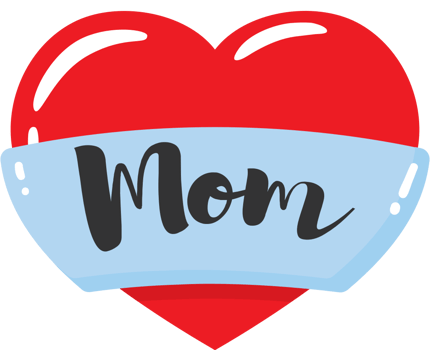 Heart mom tattoo vector