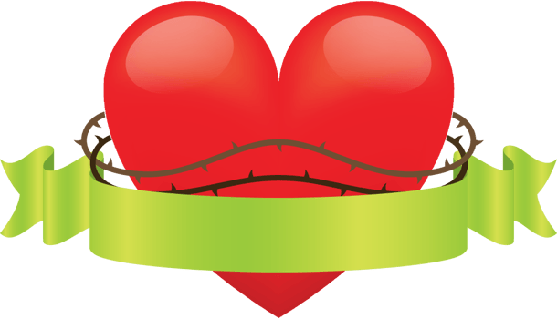 Sacred heart vector
