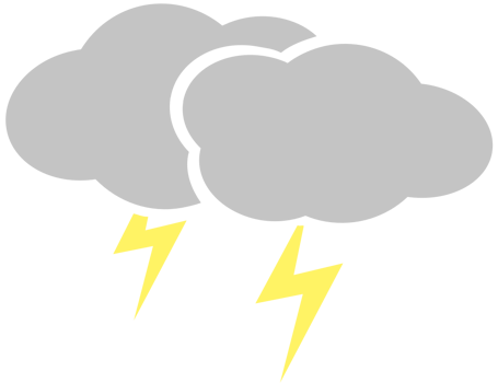 Lightning cloud  vector