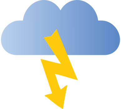 Lightning cloud vector