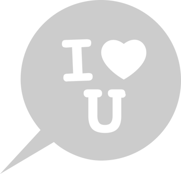 I love you bubble speech vector