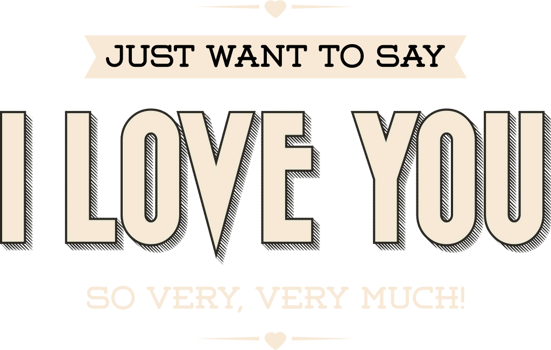 Love typography vector