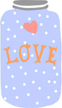 Love jar vector