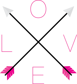 Love arrow vector
