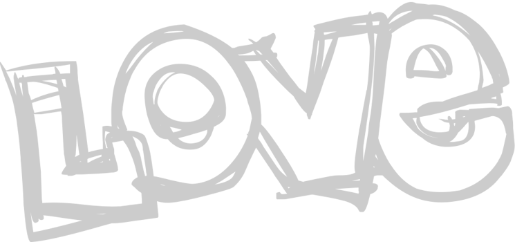 Love doodle typography vector